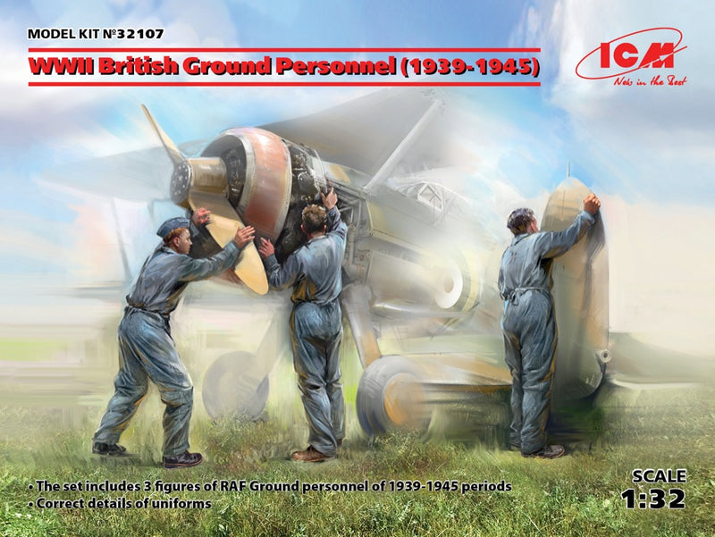ICM 32107 1/32 WWII British Ground Personnel 1939-1945