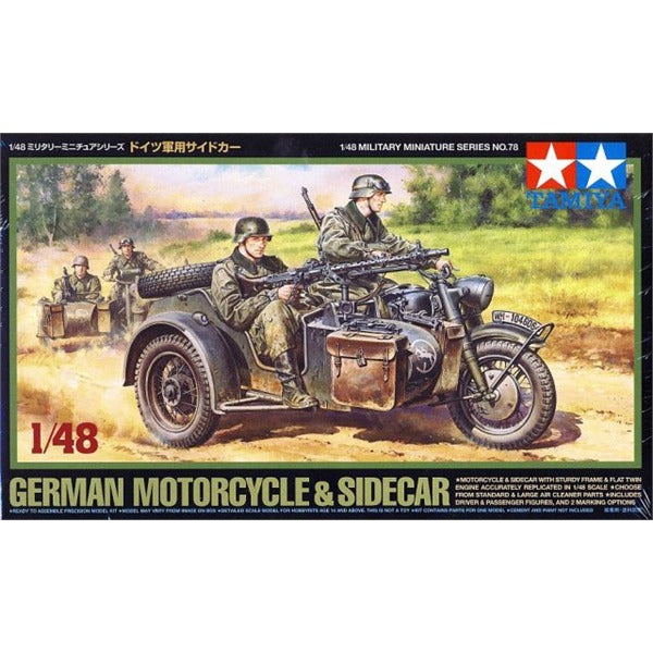 Tamiya 32578 1/48 German Motorcycle & Sidecar