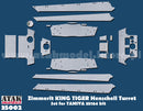 ATAK 35002 1/35 Zimmerit for King Tiger Henschel (Tamiya)