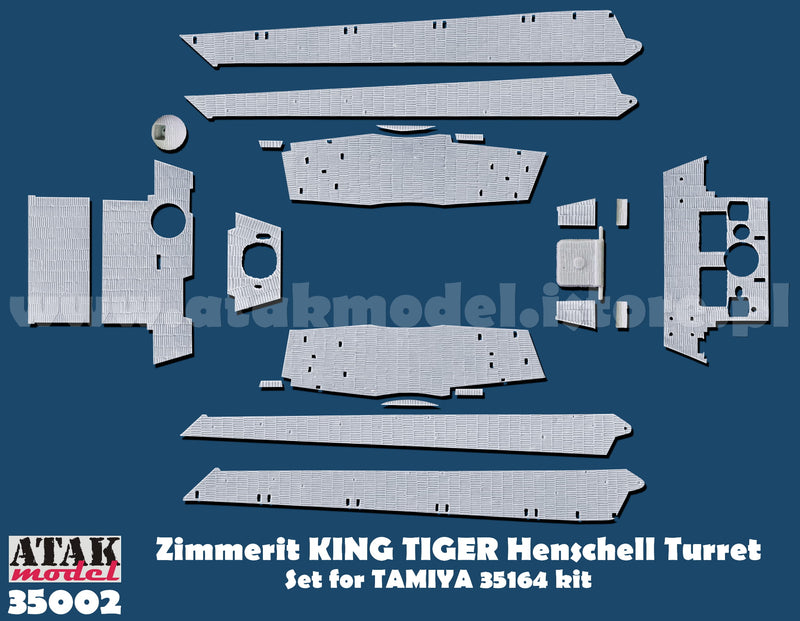 ATAK 35002 1/35 Zimmerit for King Tiger Henschel (Tamiya)