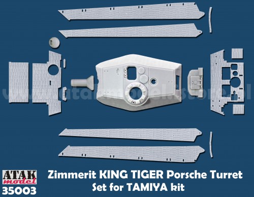 ATAK 35003 1/35 Zimmerit for King Tiger Porsche (Tamiya)