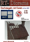 RT DIORAMA 35007 1/35  Roof Tiles with Chimney (Upgraded Ceramic Version)