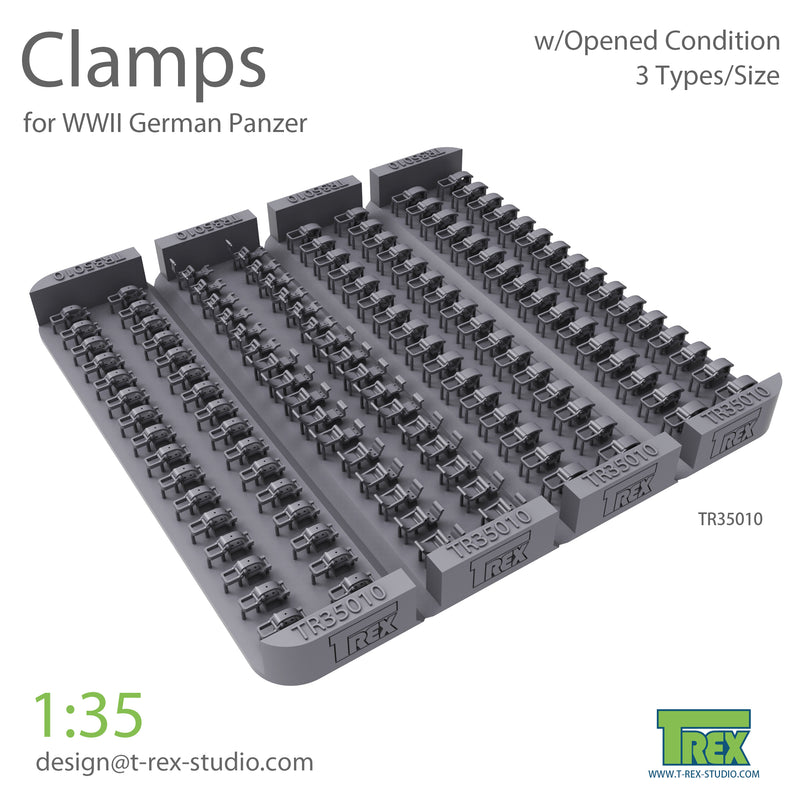 T-Rex 35010 1/35 Clamps for German Panzer Set 1