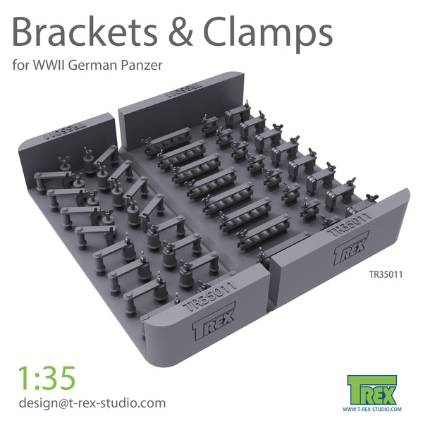 T-Rex 35011 1/35 Brackets & Clamps for German Panzer Set