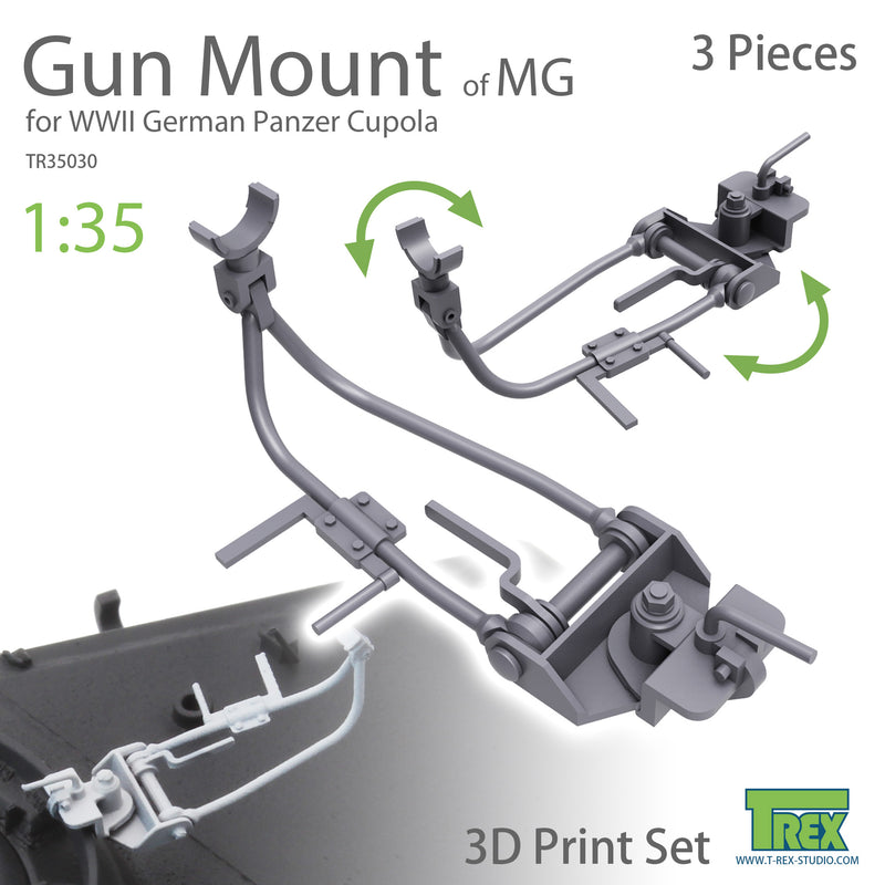 T-Rex 35030 1/35 WWII German MG AA Gun Cupola Mount (3 Pieces)