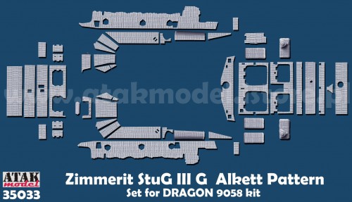 ATAK 35033 1/35 Zimmerit for StuG III G "Alkett" Muster (Dragon)