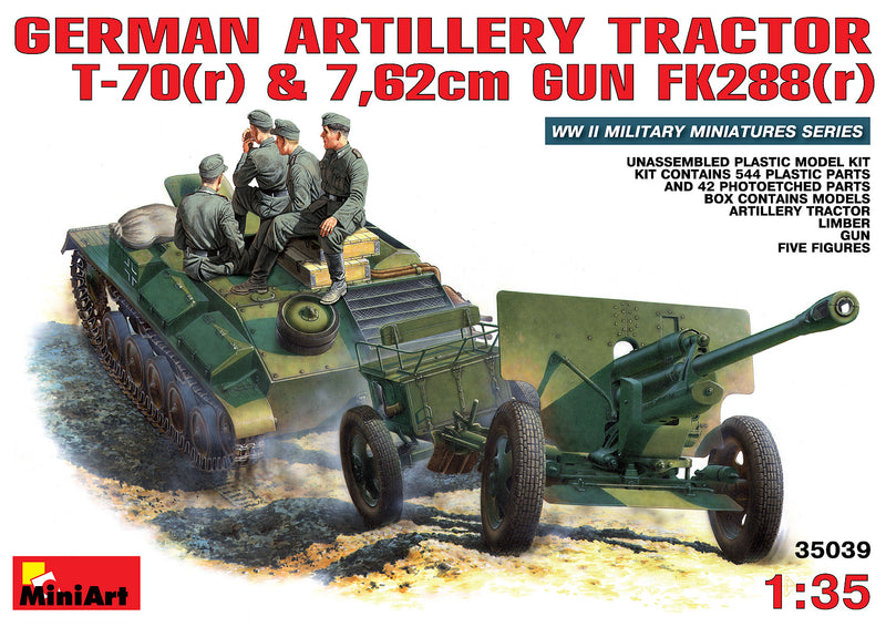 MiniArt 35039 1/35 German Artillery Tractor T-70(r) & Gun w/Crew