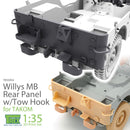T-Rex 35054 1/35 Willys MB Rear Panel w/Tow Hook Set for Takom