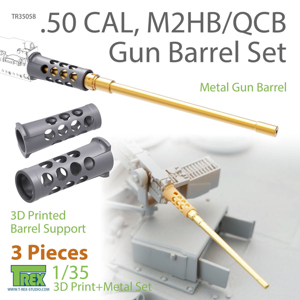T-Rex 35058 1/35 .50 Cal, M2HB/QCB Gun Barrel Set (3 Pieces)