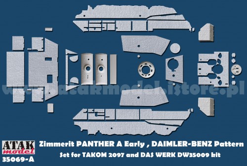 ATAK 35069A 1/35 Zimmerit for Panther A EARLY DB ( for Takom 2097 kit)