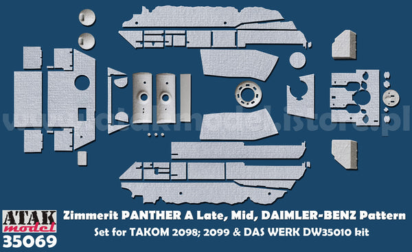 ATAK 35069 1/35 Zimmerit for Panther A late DB ( for Takom & Das Werk kit)