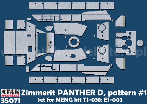 ATAK 35071 1/35 Zimmerit for Panther D Pattern 1 (MENG)  1/35