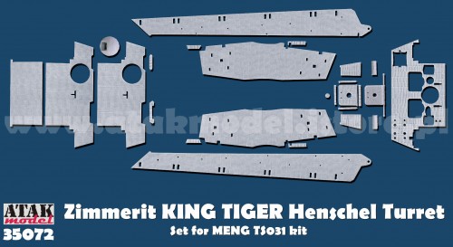 ATAK 35072 1/35 Zimmerit for King Tiger Henschel Turret (MENG) 1/35