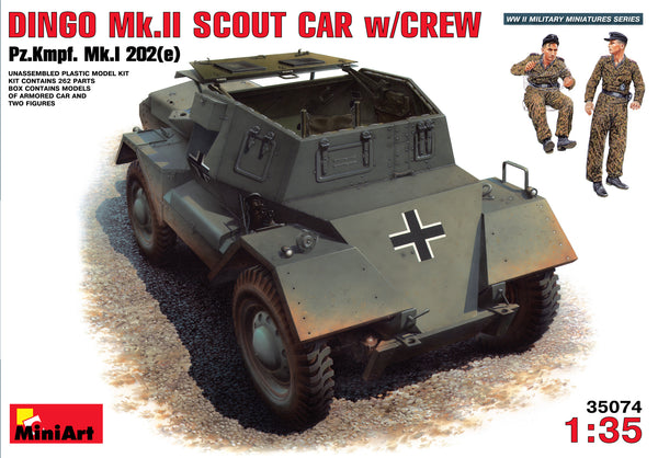MiniArt 35074 1/35 Dingo Mk.II Scout Car w/Crew Pz.Kpfw. Mk.1 202(e)