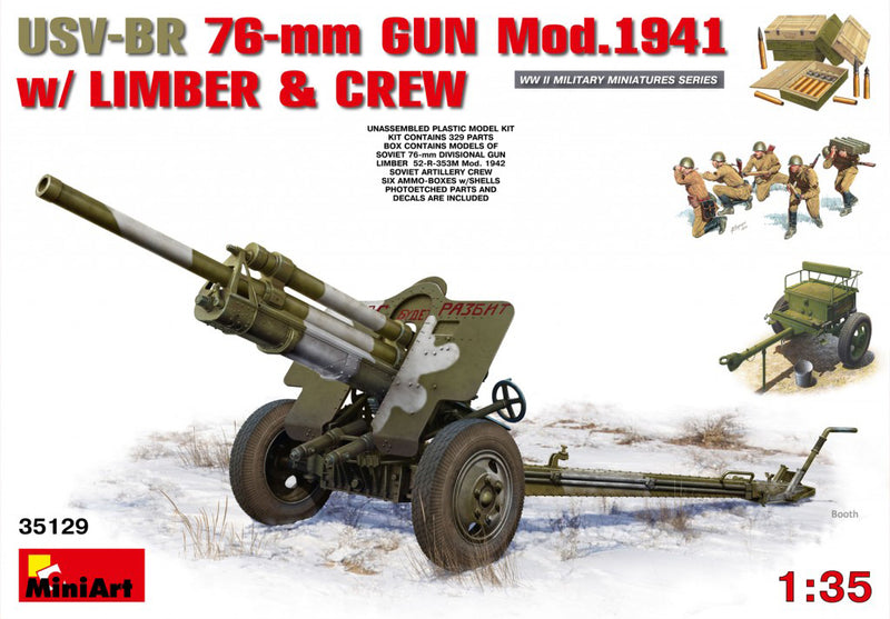 MiniArt 35129 1/35 USV-BR 76mm Gun Mod. 1941 with Limber & Crew