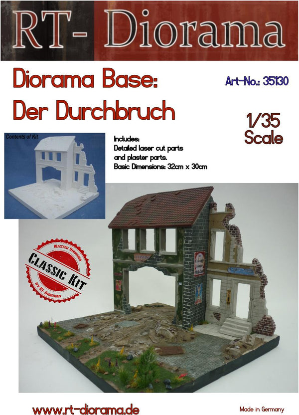 RT DIORAMA 35130 Diorama-Base: "Der Durchbruch" im Maßstab 1/35  (Upgraded Ceramic Version)