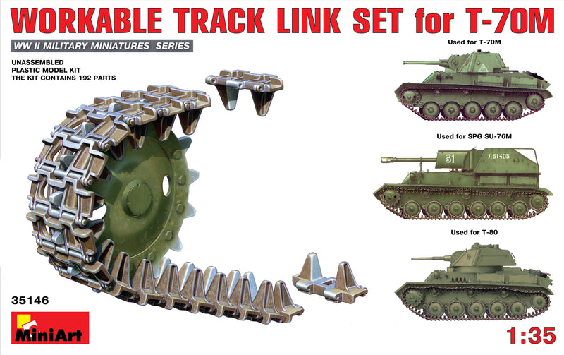 MiniArt 35146 1/35 Workable Track Link Set for T-70M Light Tank
