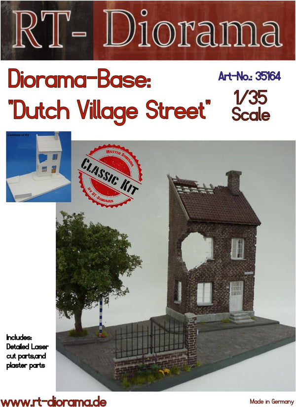 RT DIORAMA 35164 Diorama-Base: "Dutch Village Street" (Upgraded Ceramic Version)