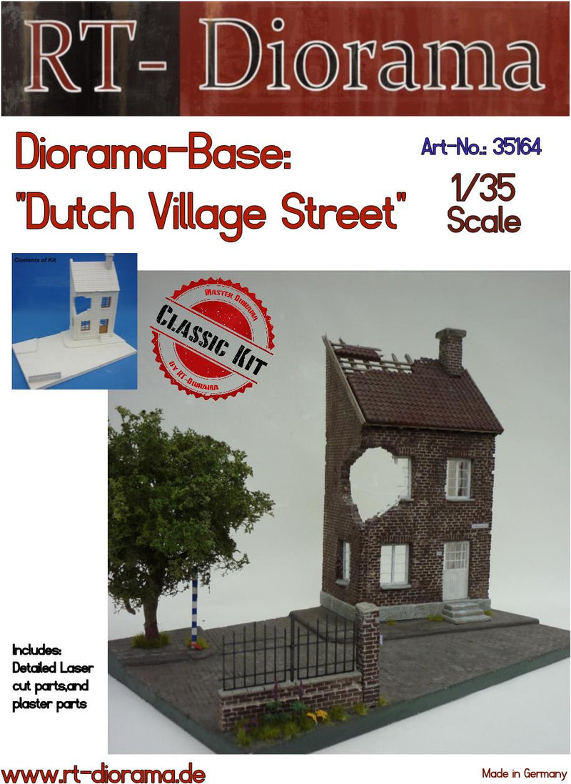 RT DIORAMA 35164 Diorama-Base: "Dutch Village Street" (Upgraded Ceramic Version)