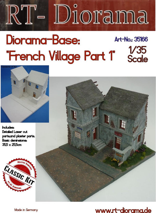 RT DIORAMA 35166  Diorama-Base: "French Village" Part 1 (Upgraded Ceramic Version)