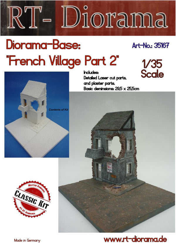 RT DIORAMA 35167  Diorama-Base: "French Village" Part 2 (Upgraded Ceramic Version)