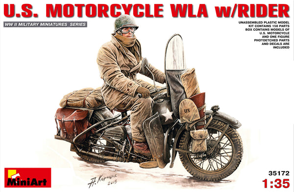 MiniArt 35172 1/35 US Motorcycle WLA w/Rider