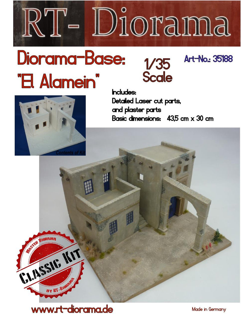 RT DIORAMA 35188 1/35 Diorama-Base: El Alamein (Upgraded Ceramic Version)