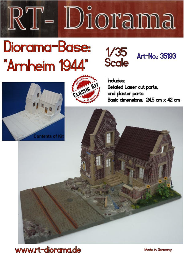 RT DIORAMA 35193 Diorama-Base: "Arnheim 1944" New Version (Upgraded Ceramic Version)