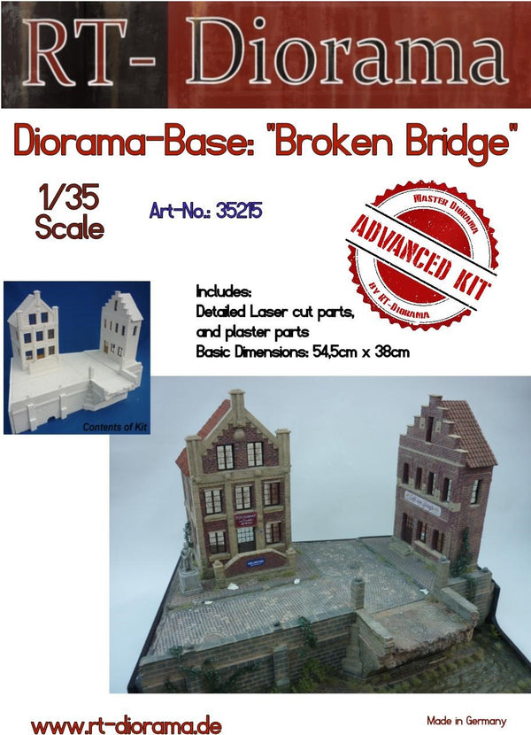 RT DIORAMA 35215 Diorama-Base: "Broken Bridge" (Upgraded Ceramic Version)