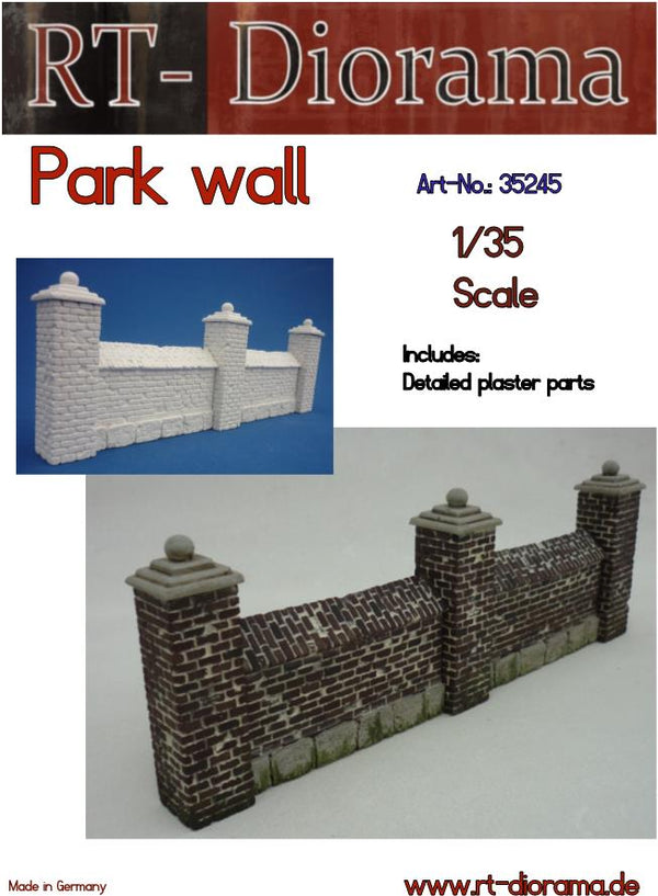 RT DIORAMA 35245 1/35 Park Wall (Upgraded Ceramic Version)