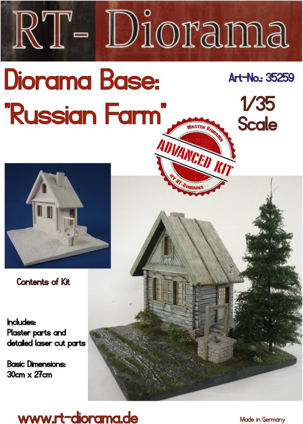 RT DIORAMA 35259 Diorama-Base: Russian Farm 1/35 (Upgraded Ceramic Version)