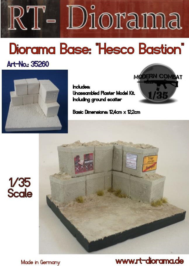 RT DIORAMA 35260 1/35  Diorama-Base: Hesco Bastion (Upgraded Ceramic Version)