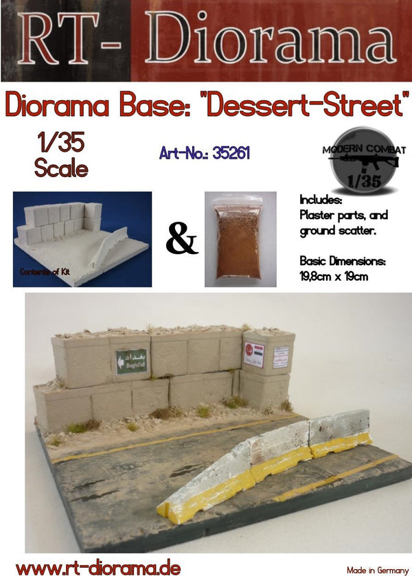 RT DIORAMA 35261 1/35 Diorama-Base: "Dessert Street" (Upgraded Ceramic Version)