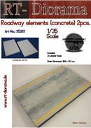 RT DIORAMA 35263 1/35 Roadway elements concrete - 2 pcs. (Upgraded Ceramic Version)