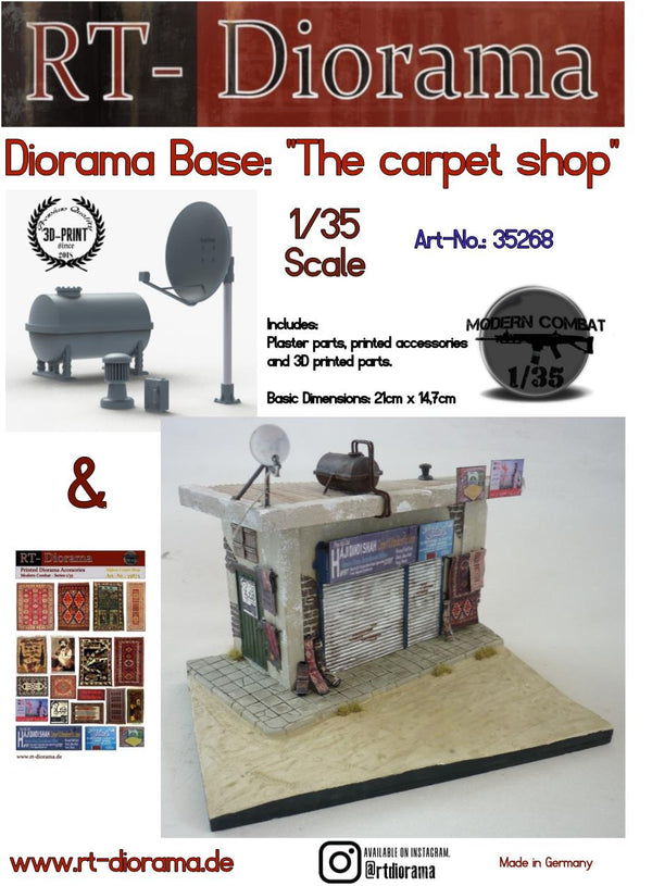RT DIORAMA 35268 1/35 Diorama-Base: "The Carpet Shop" (Upgraded Ceramic Version)