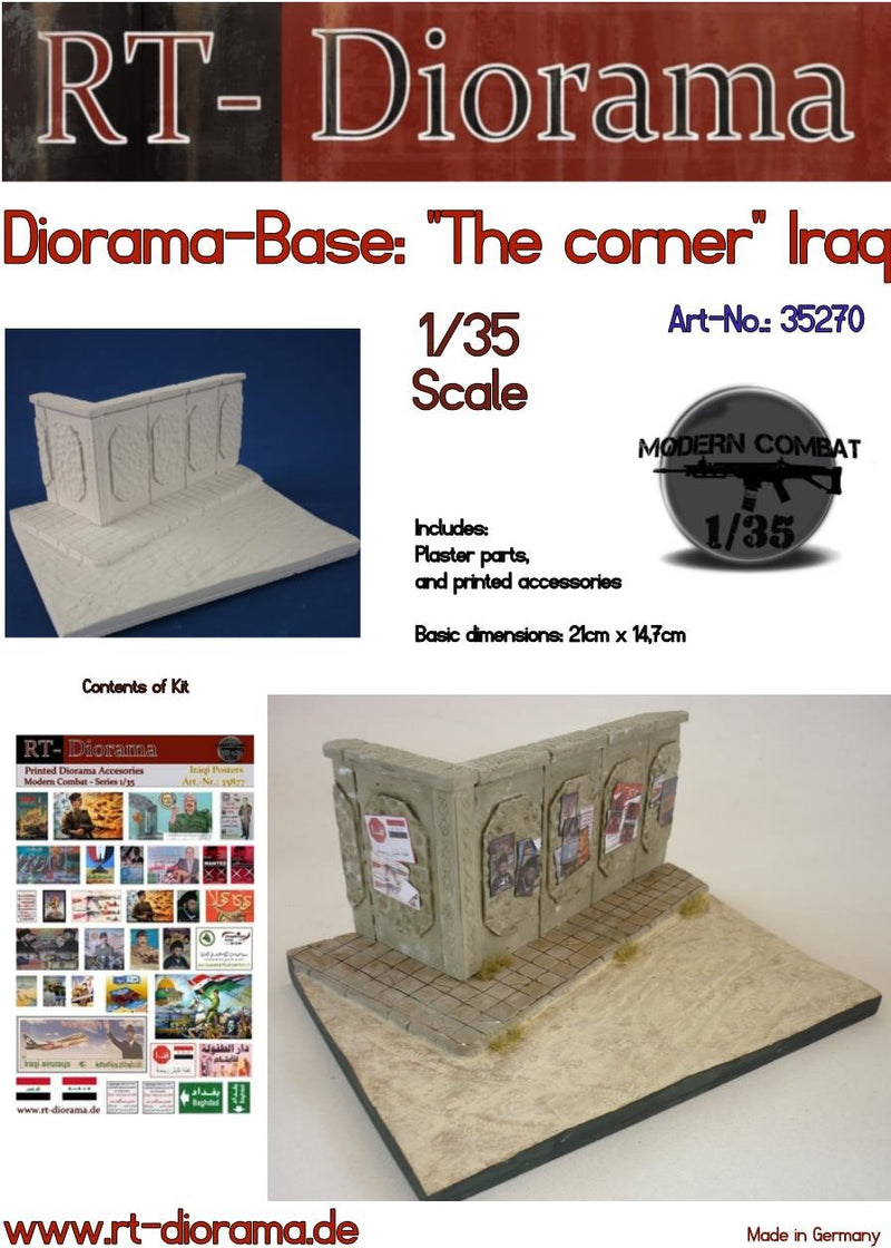 RT DIORAMA 35270 1/35 Diorama-Base: "The corner" - Iraq (Upgraded Ceramic Version)
