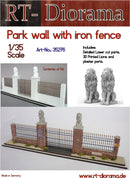 RT DIORAMA 35276 1/35 Park Wall with Fence and Lions (Upgraded Ceramic Version)