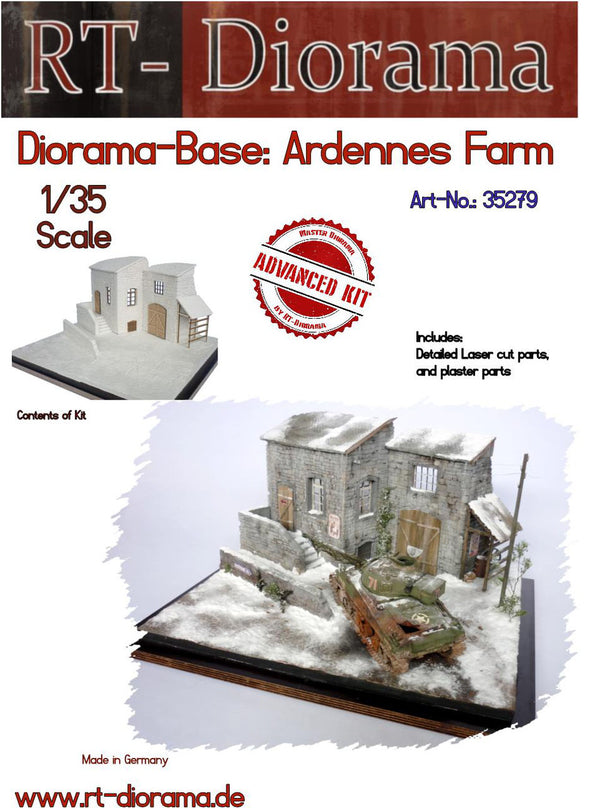 RT DIORAMA 35279 1/35 Diorama Base: Ardennes Farm (Upgraded Ceramic Version)