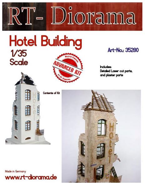 RT DIORAMA 35280 1/35 Hotel Building (Upgraded Ceramic Version)