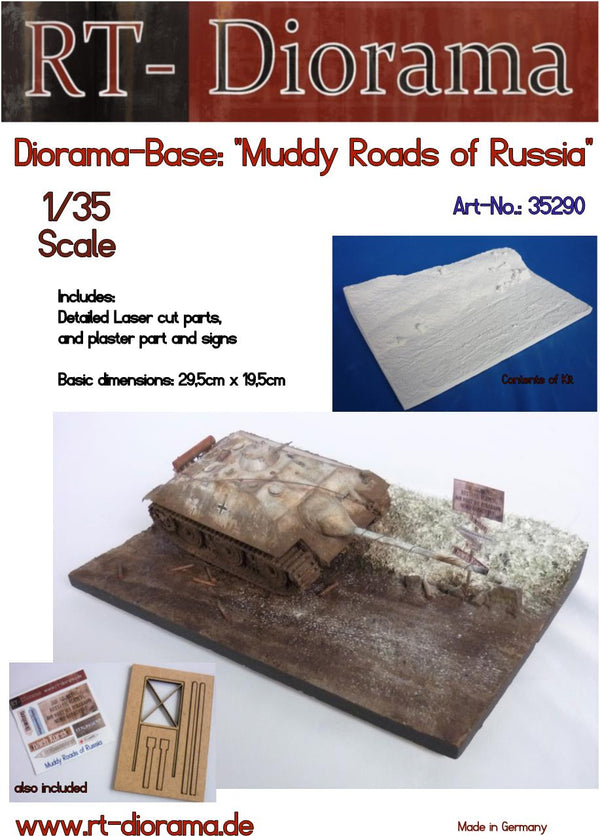 RT DIORAMA 35290 1/35 Diorama-Base: "Muddy Roads of Russia" (Upgraded Ceramic Version)