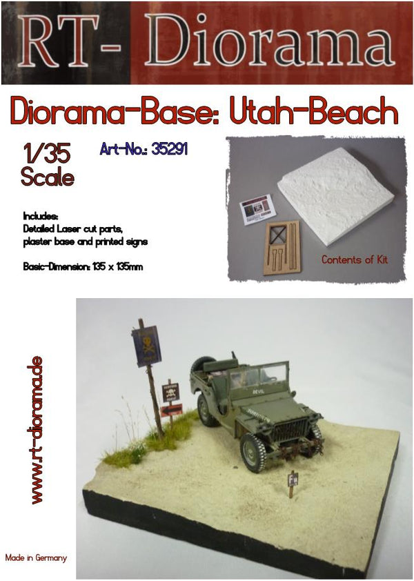 RT DIORAMA 35291 1/35 Diorama-Base: "Utah beach" (Upgraded Ceramic Version)