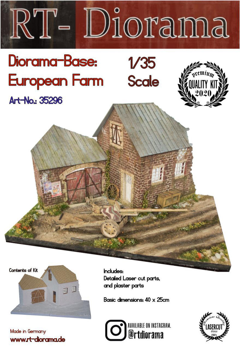 RT DIORAMA 35296 1/35 Diorama-Base: European Farm (Upgraded Ceramic Version)