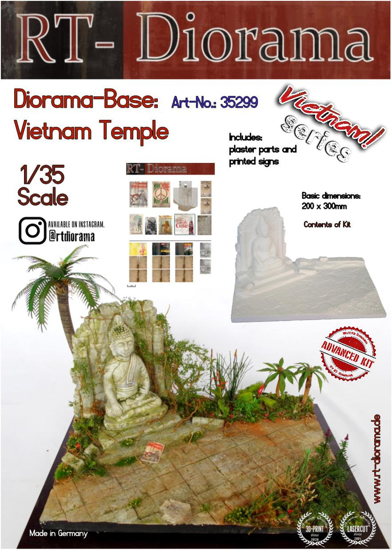 RT DIORAMA 35299 1/35 Diorama Base: Vietnam Temple (Upgraded Ceramic Version)