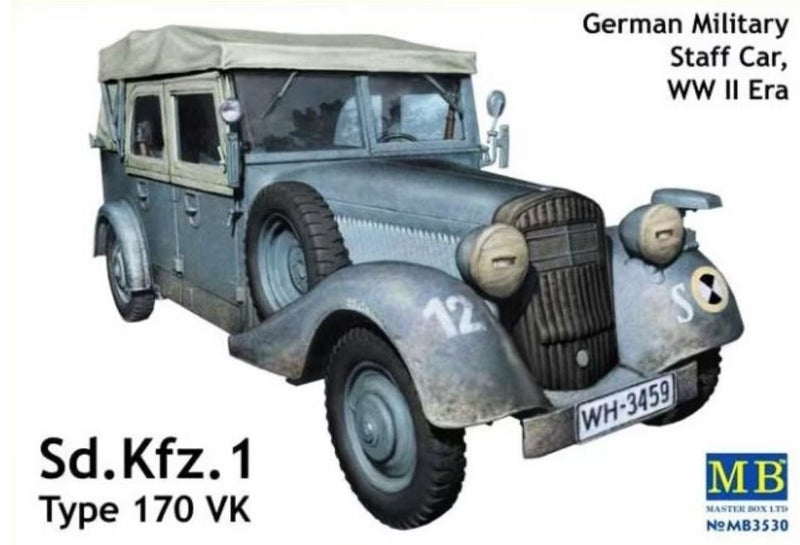 Master Box 3530 1/35 German Military Staff Car Sd.Kfz.1 Type 170 VK, WW II Era
