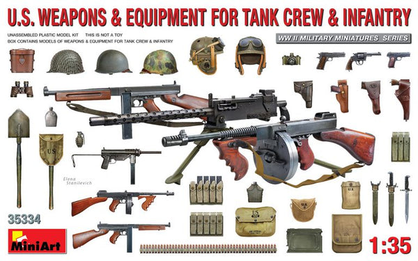 MiniArt 35334 1/35 US Weapons & Equipment for Tank Crew & Infantry