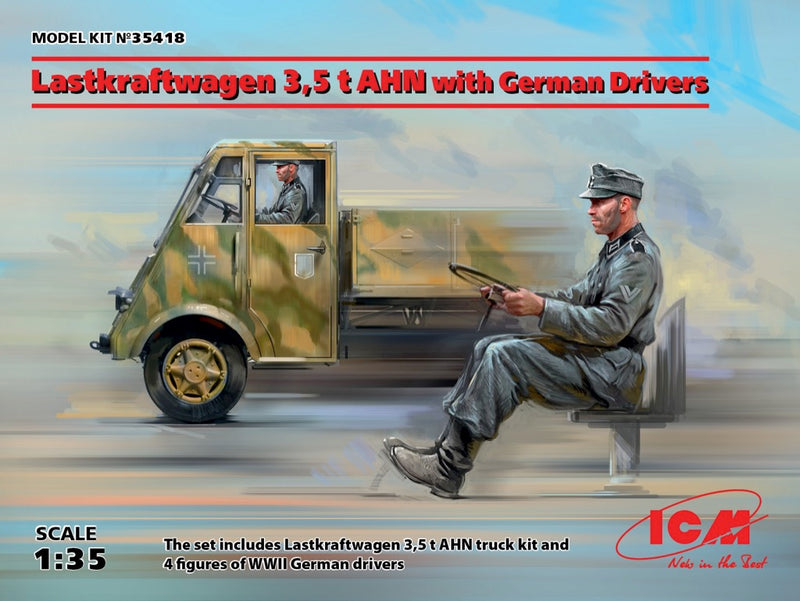 ICM 35418 1/35 Lastkraftwagen 3,5 t AHN with German Drivers