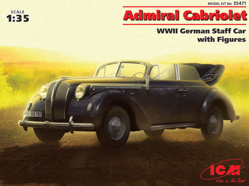 1:24 Admiral Cabriolet WWII German Passenger Car - MS Plüth 1:24 Admiral Cabriolet WWII German Passenger Car - MS Plüth