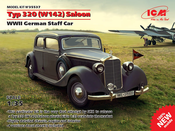 ICM 35537 1/35 Typ 320 (W142) Saloon, WWII German Staff Car