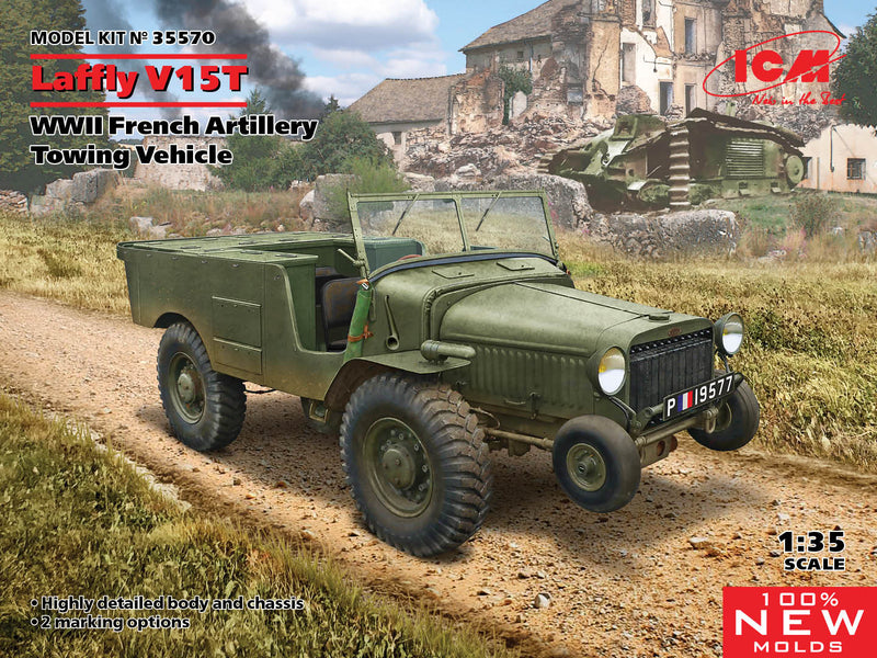 ICM 35570 1/35  Laffly V15T, WWII French Artillery Towing Vehicle