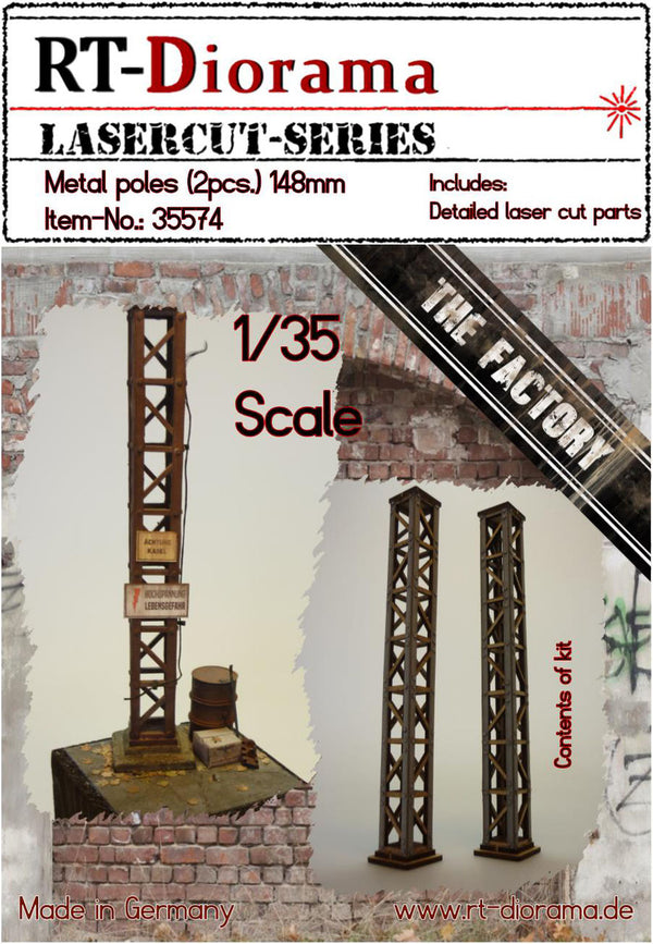 RT DIORAMA 35574 1/35 Metal poles (2pcs.) 148mm